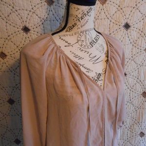 EUC H&M Dusty Rose Sheer3/4 Sleeve Blouse